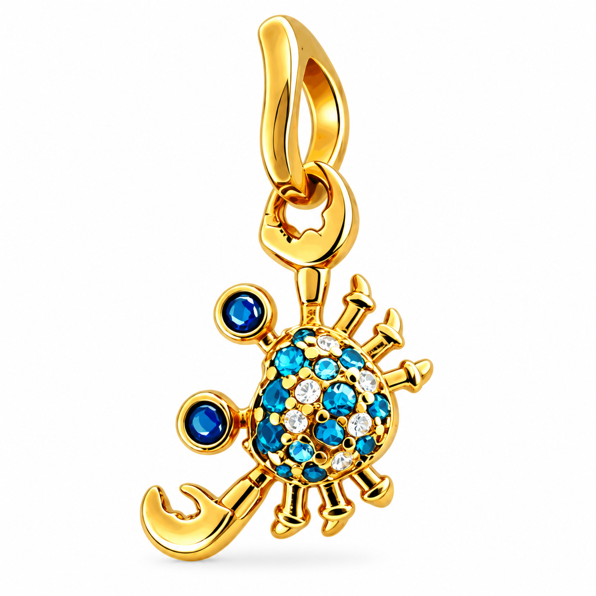 Meereskrabbe Gold – Charm-Anhänger