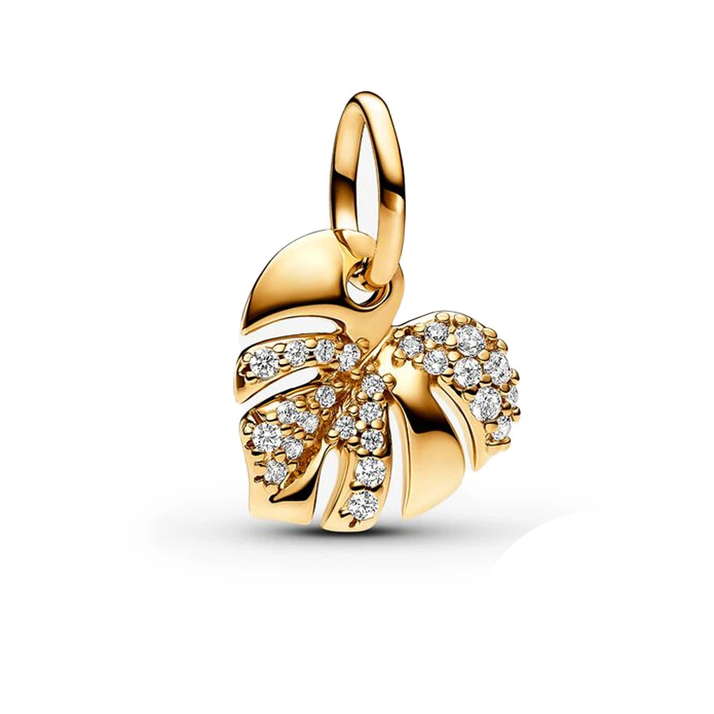 Tropenblatt gold – Charm