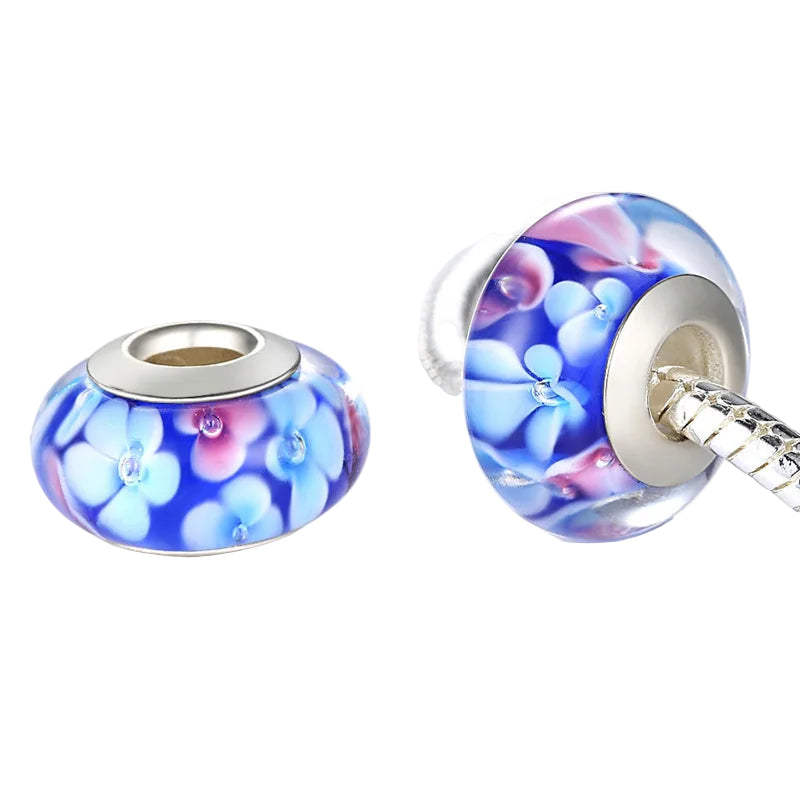 Blumen Murano Glas - Charm