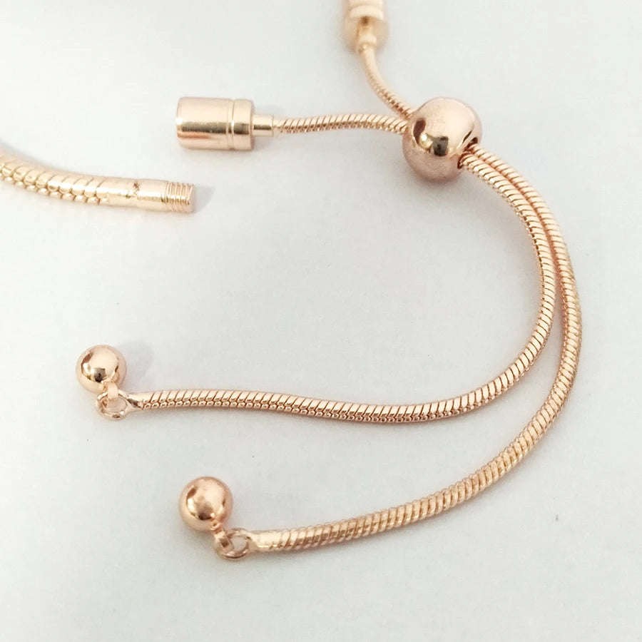 Schiebeverschluss-Armband rosé – Charm-Armband