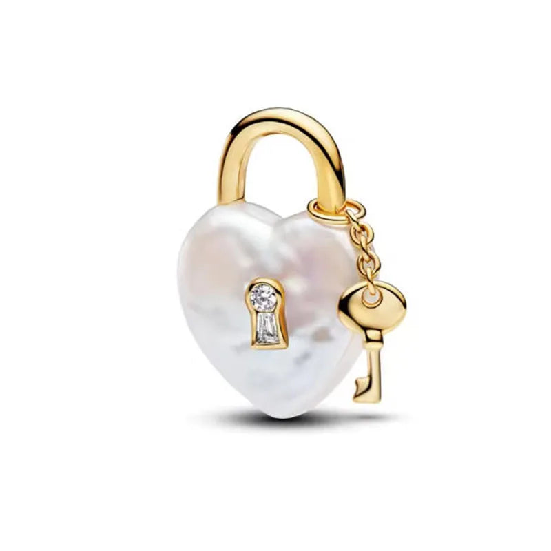Herzschloss der Liebe Gold – Charm-Anhänger