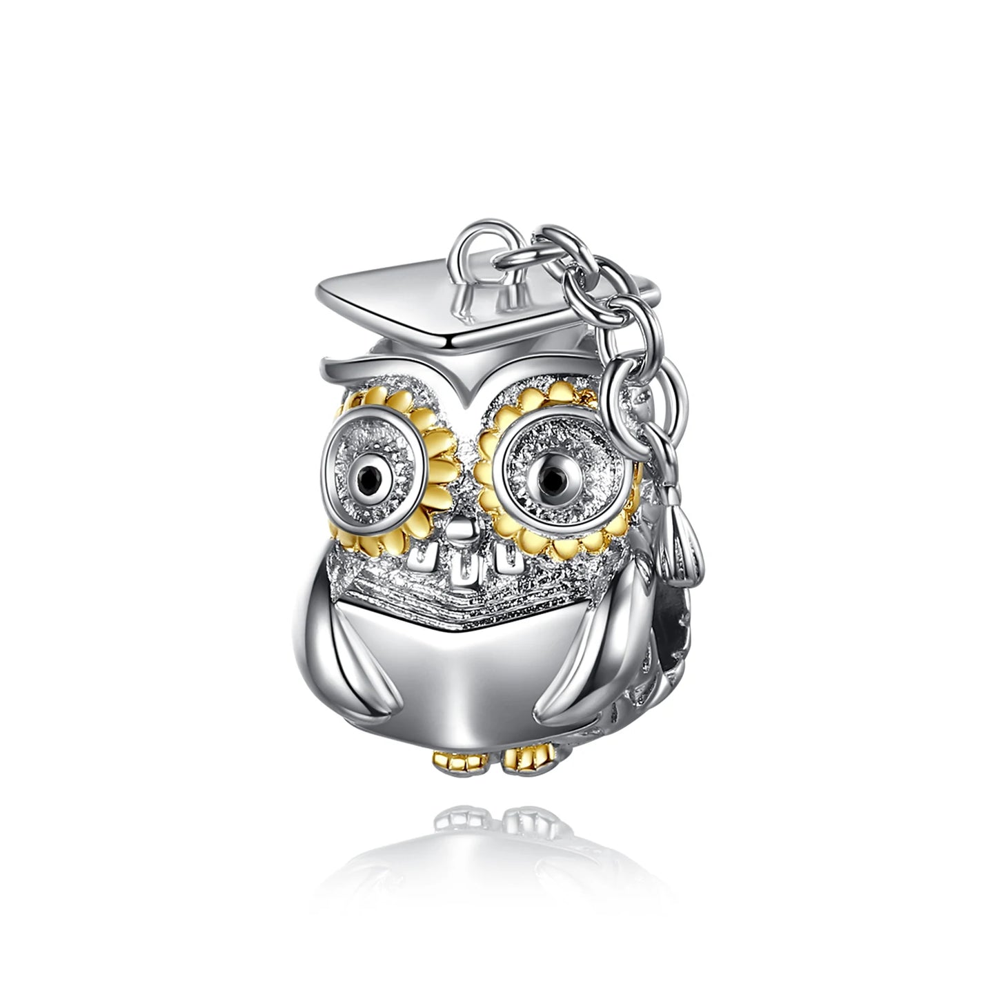 Schlaue Eule mit Doktorhut – Charm