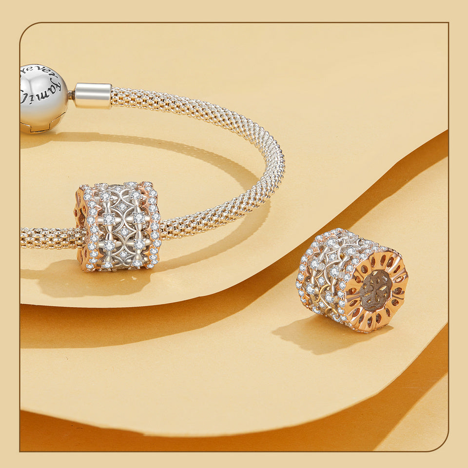 rosé silber Glücks - Charm