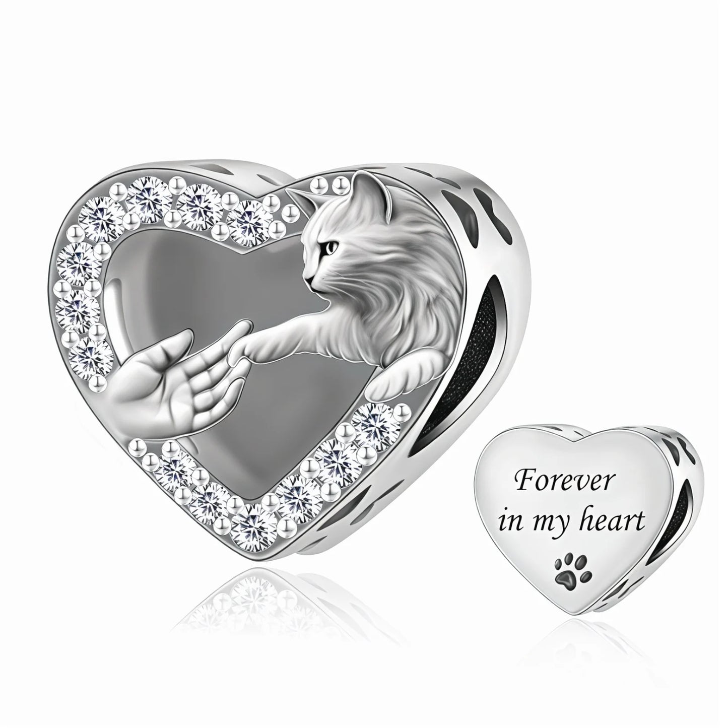 Für immer im Herzen – Katzenliebe Herz-Charm