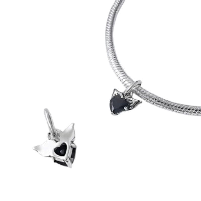 Geflügeltes Herz – Mini Charm-Anhänger