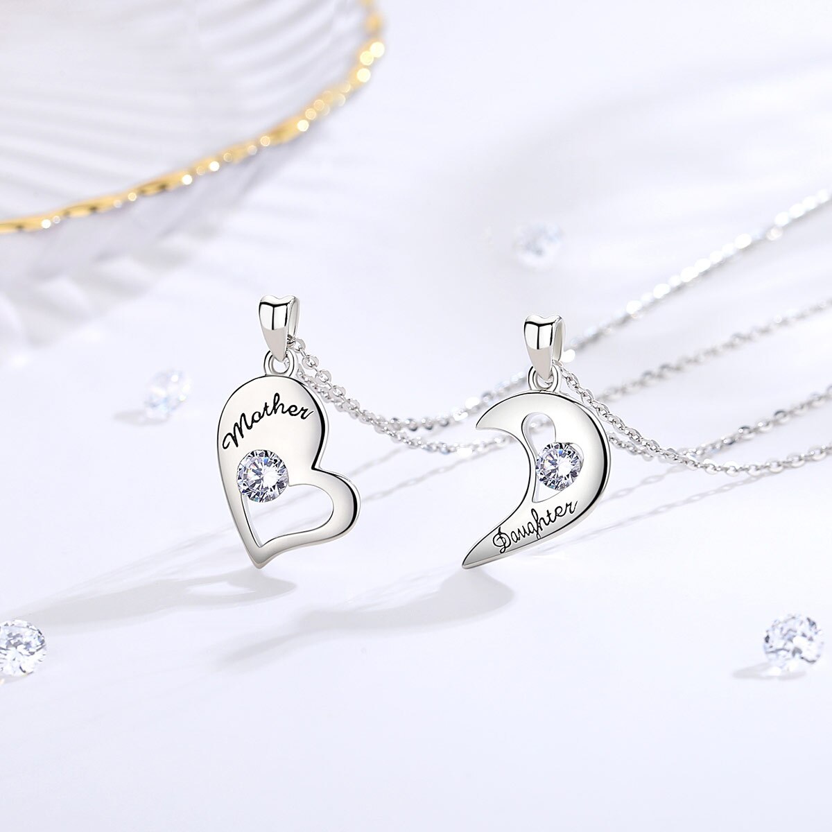 Mother & Daughter Silver - Necklace
