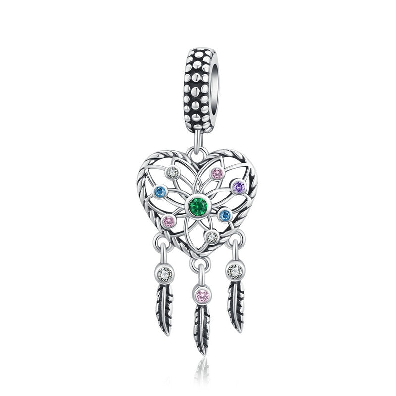 Dream Catcher Heart - Pendant Charm
