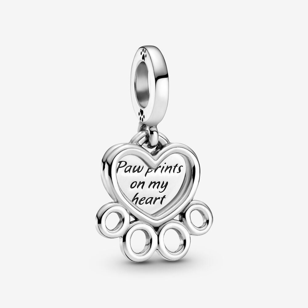 Dog paw in my heart - charm pendant
