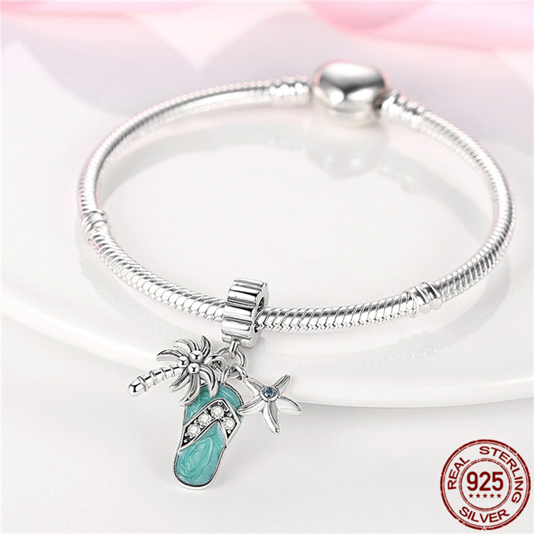 Palm trees, star and .... - charm pendant