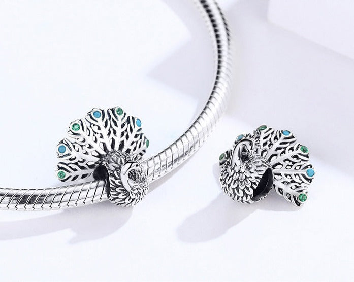 Pfau - Charm-Anhänger