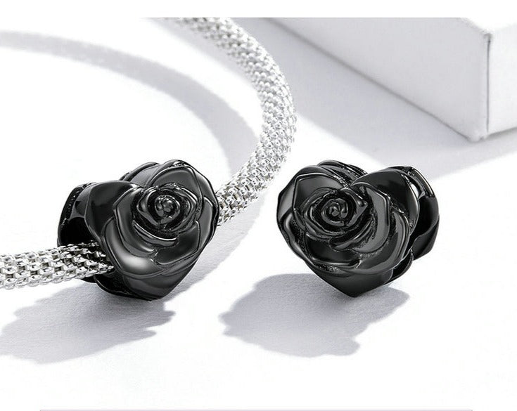 Black night Rose - Charm pendant