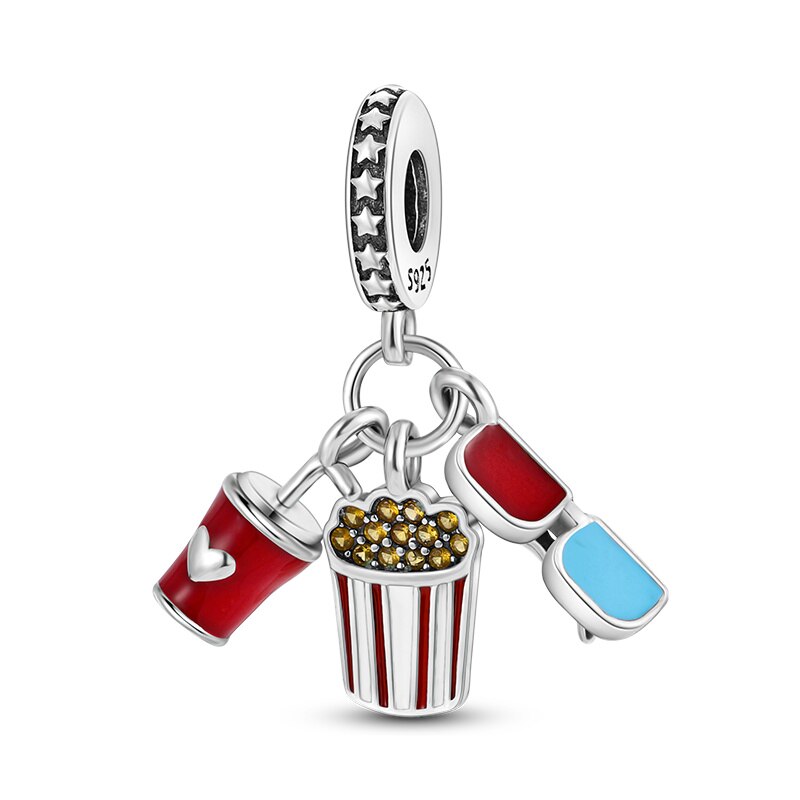 Movie night - charm pendant