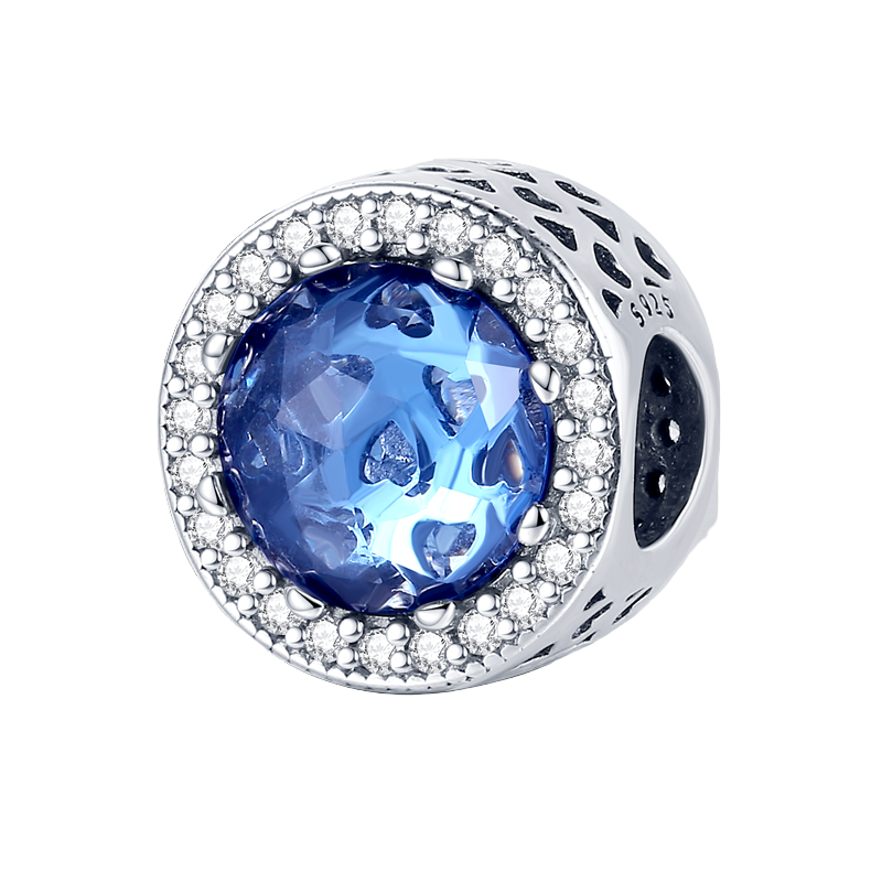 Blue Glitter - Charm