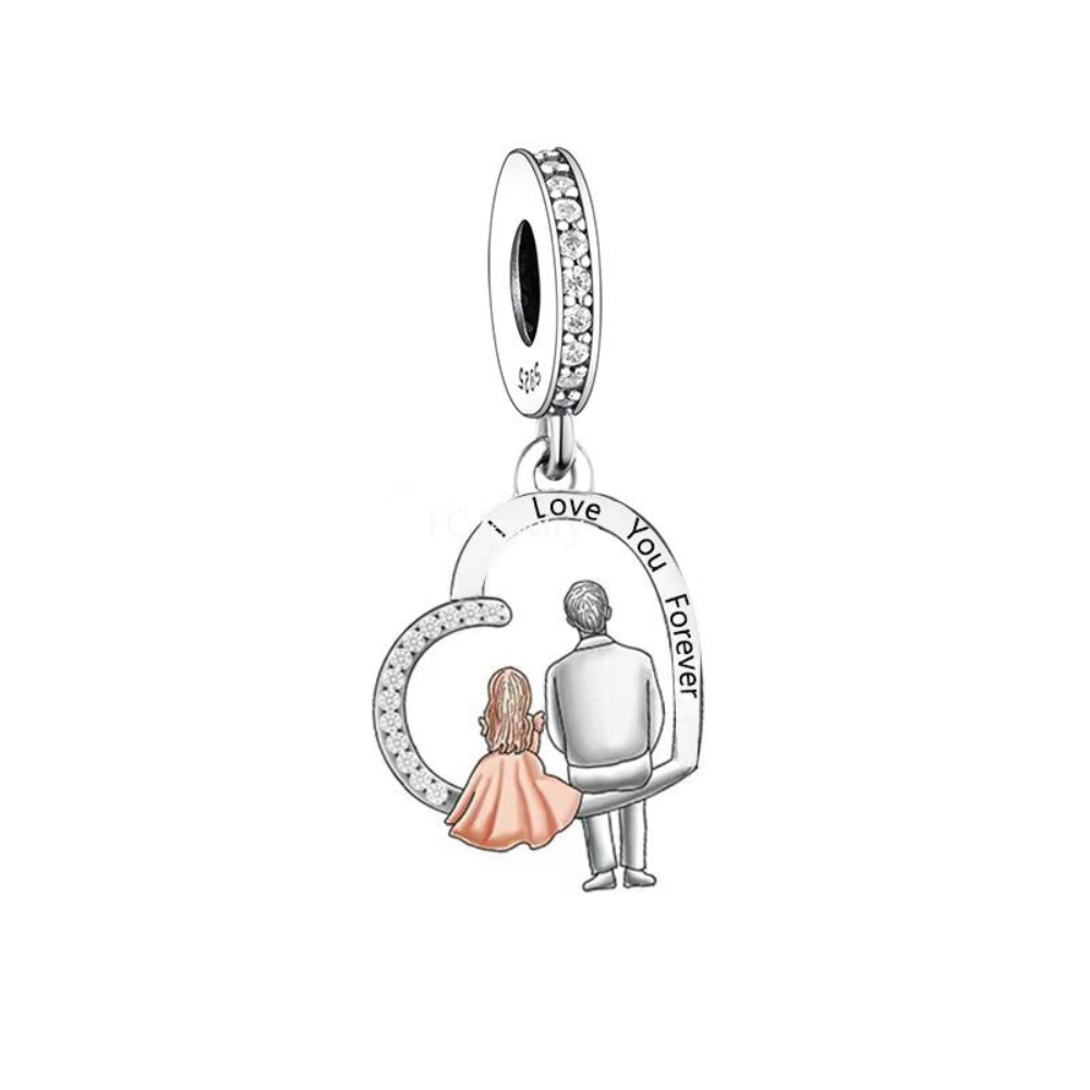 Dad & Daughter - I Love You Forever - Charm Pendant