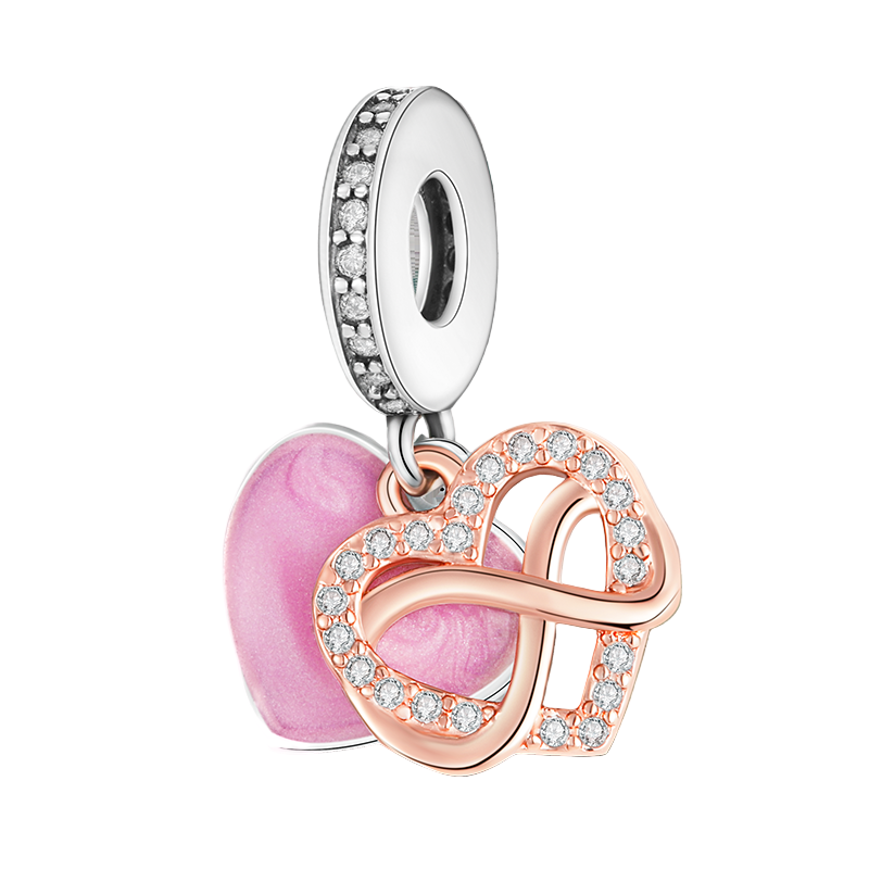 Forever Heart rosé - charm pendant