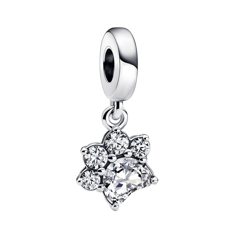 Shiny dog paw - charm pendant