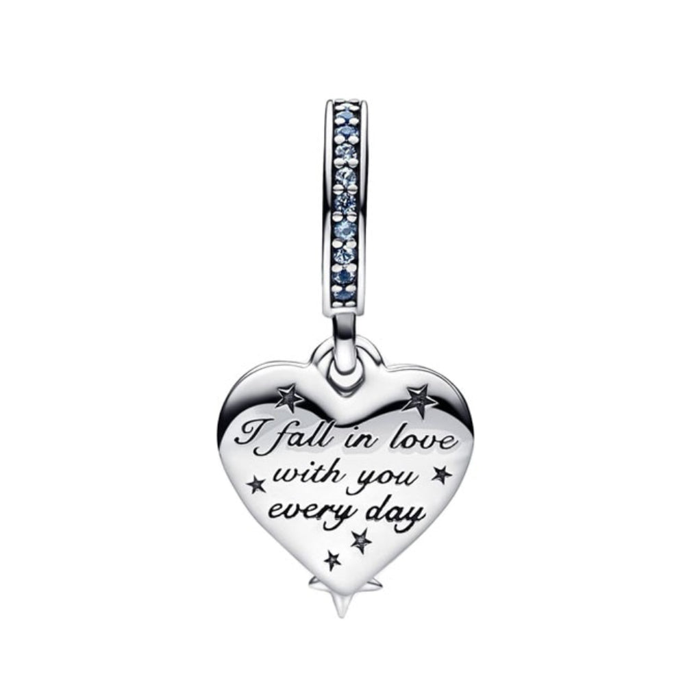 Heart "I fall in love with you every day" - charm pendant