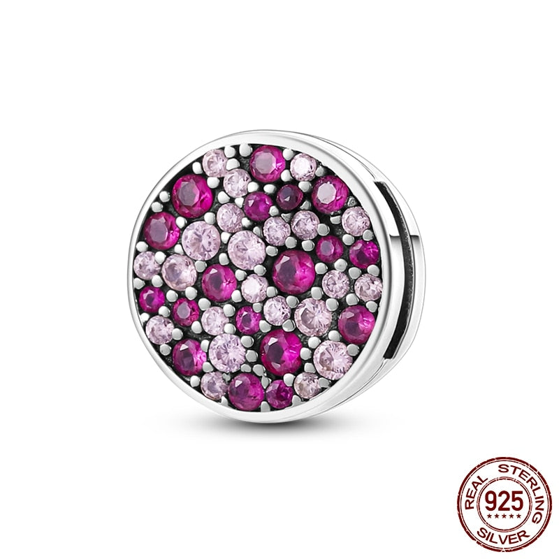 Pink/Pink Round Stella Charm