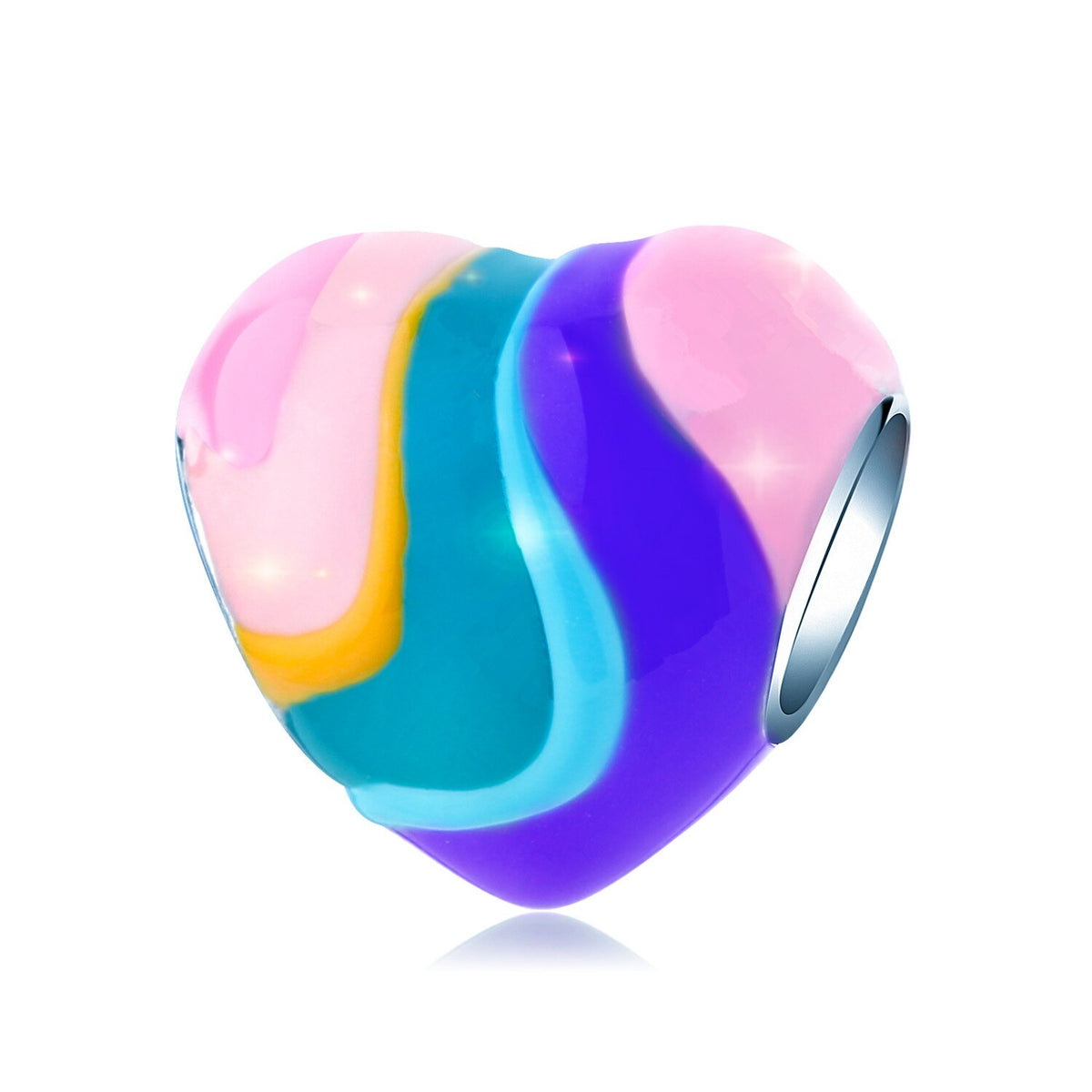 Colored Heart - Charm