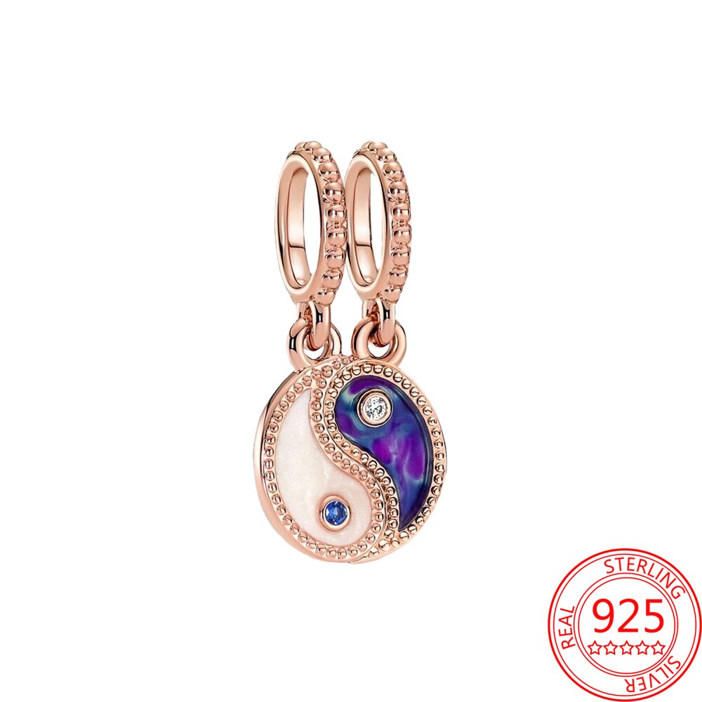 Yin Yang rosé - Charm-Anhänger