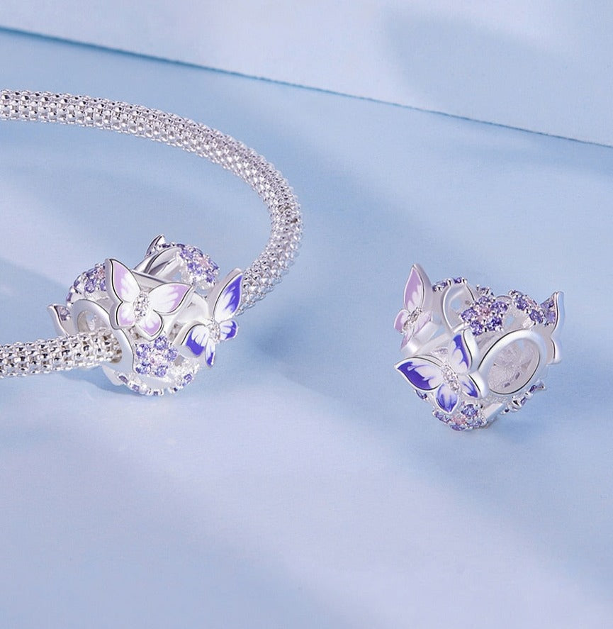 Frühling - Schmetterling in Herzform - Charm