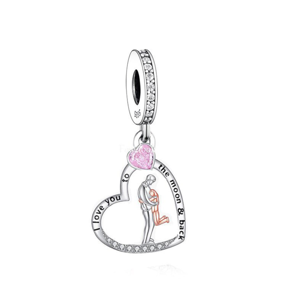 I love you to the moon and back - charm pendant