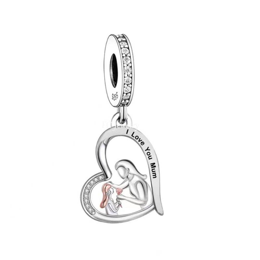 I love you mom - charm pendant