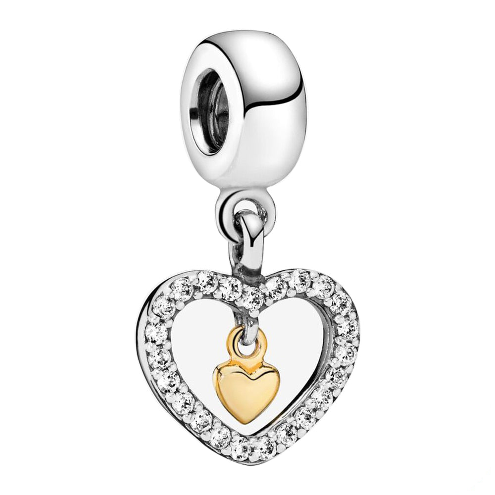 sparkling heart - charm pendant