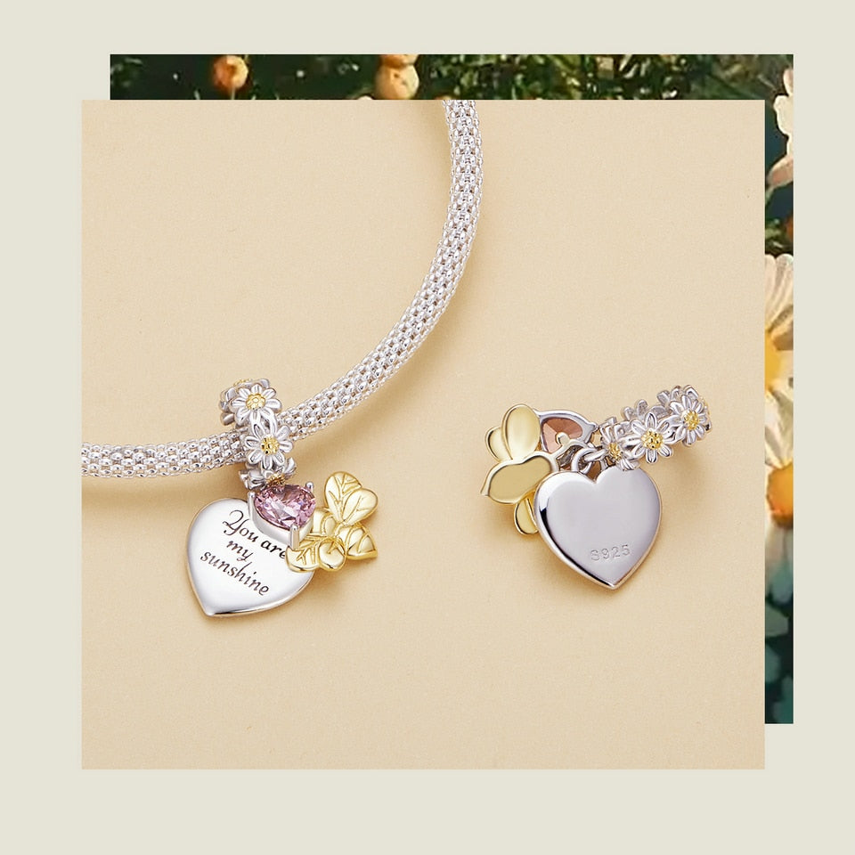 Gänseblümchen & Biene - Charm-Anhänger