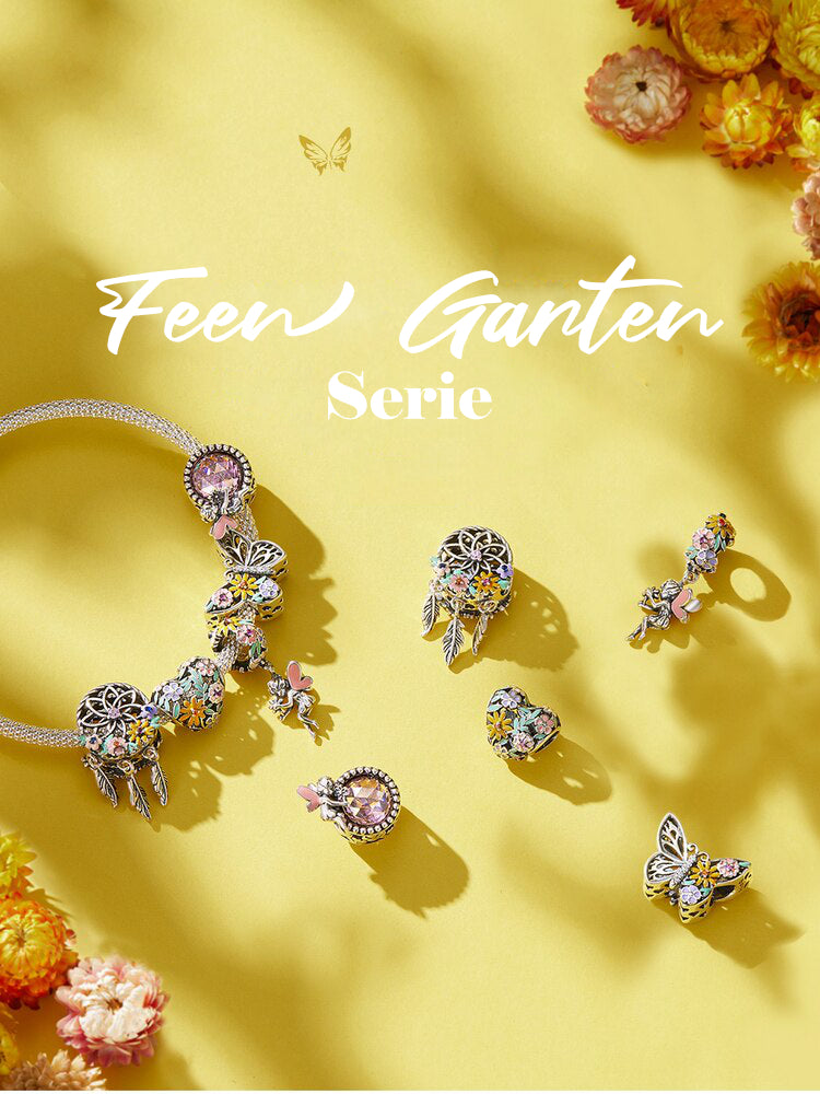 blumiges Herz - Charm