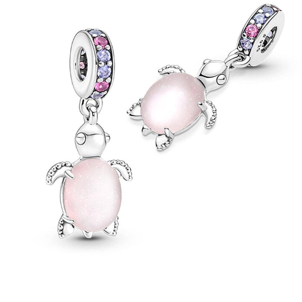 rosa Schildkröte - Charm-Anhänger