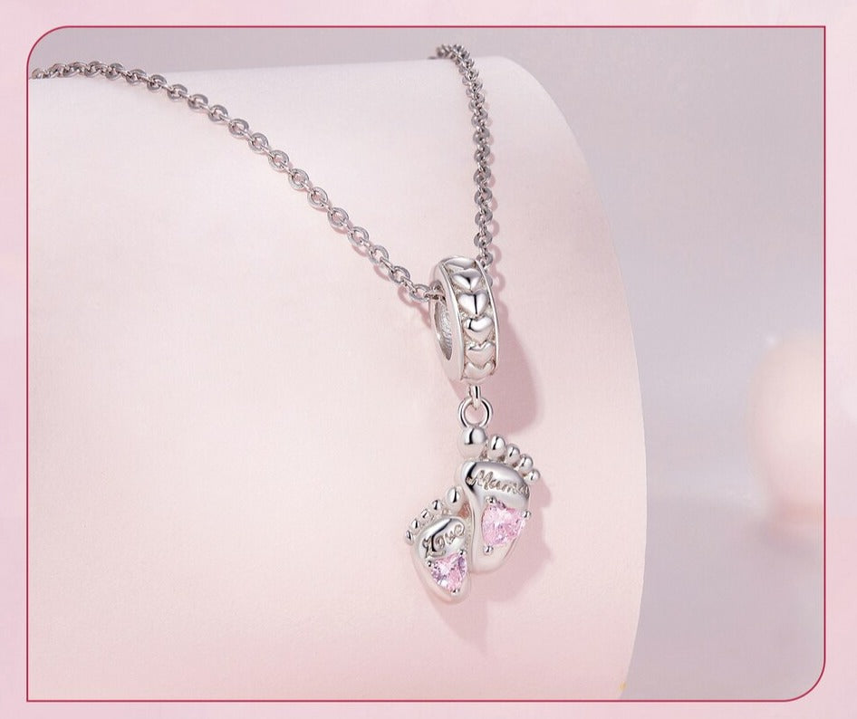 Baby foot print - charm pendant