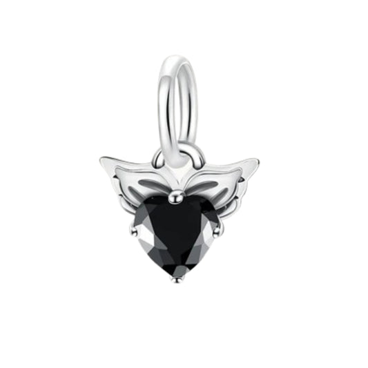 Geflügeltes Herz – Mini Charm-Anhänger