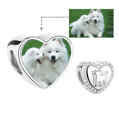 Herz mit Hundemotiv (personalisierbar) - Charm