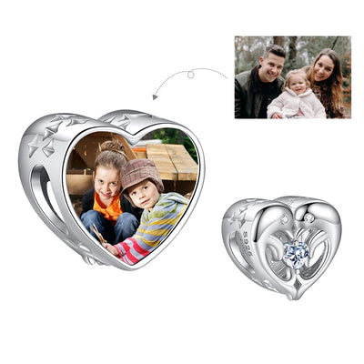 Herz mit Delfinmotiv (personalisierbar) - Charm