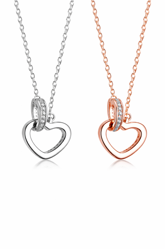 Zwei Herzen – Halskette mit Herzanhänger
