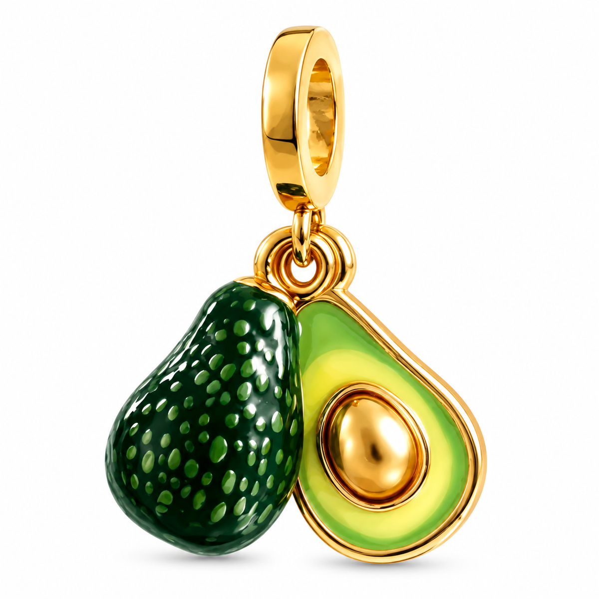 Avocado Liebe Gold – Charm-Anhänger