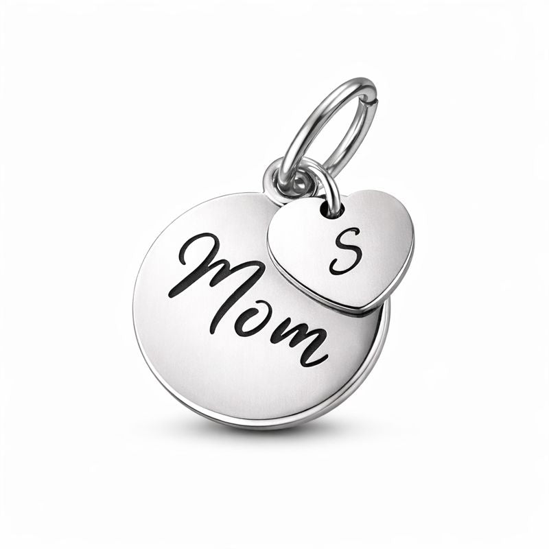Mom Herz – Doppelcharm mit Gravur