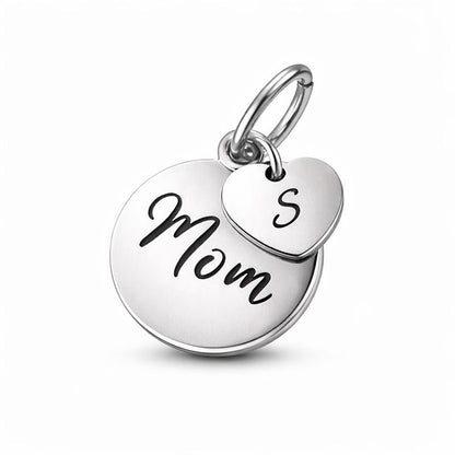 Mom Herz – Doppelcharm mit Gravur