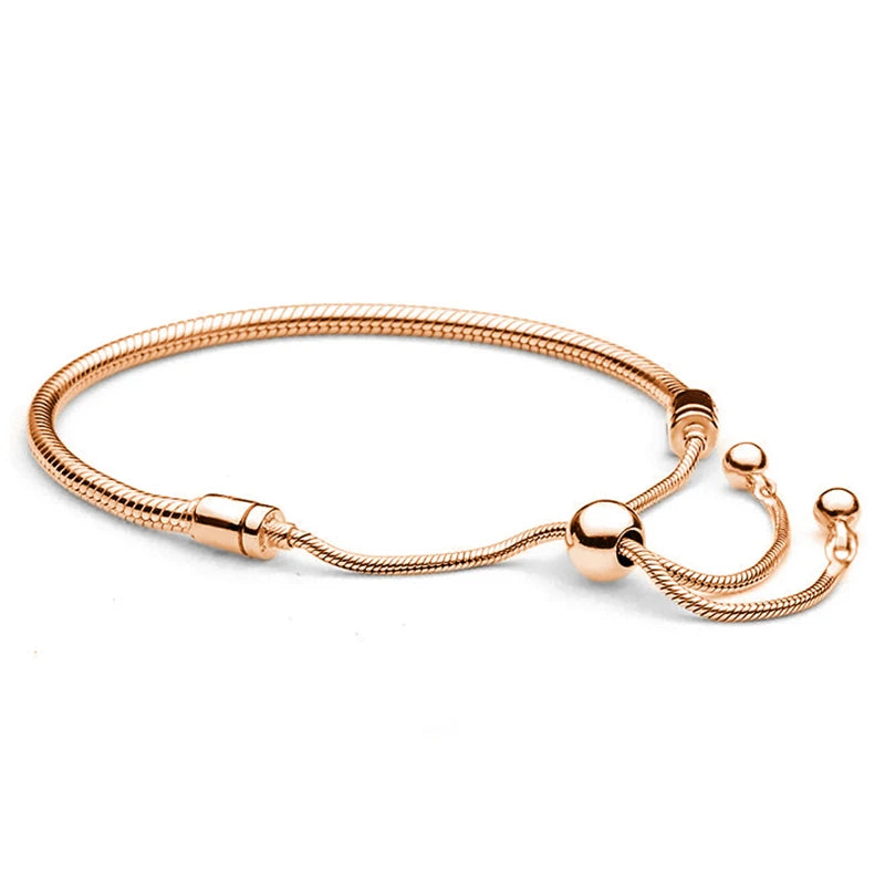 Schiebeverschluss-Armband rosé – Charm-Armband