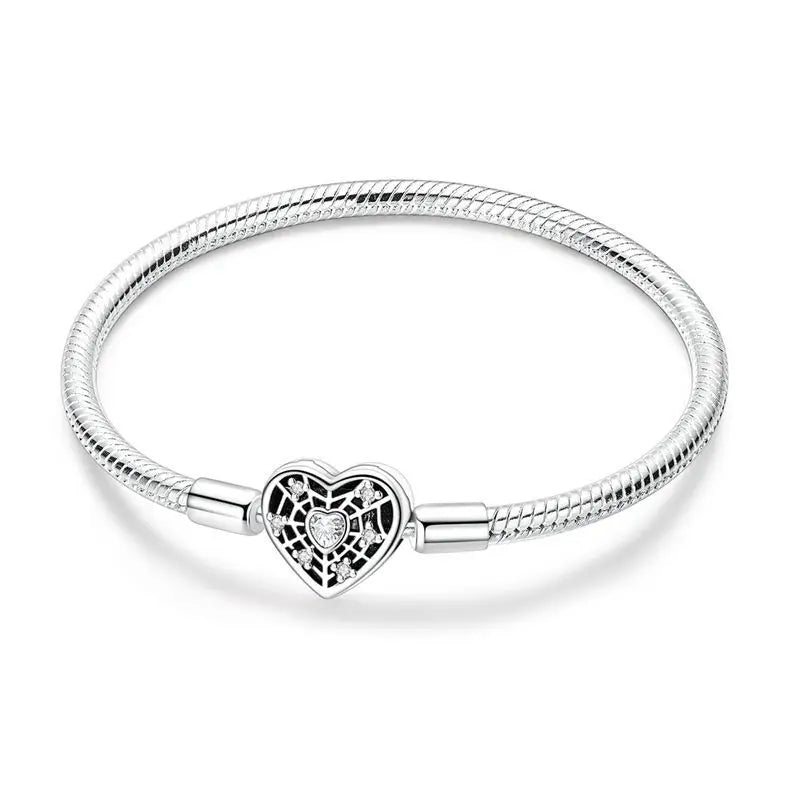 Herz im Spinnennetz – Charm-Armband