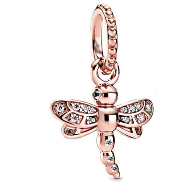 Libelle rosé - Charm-Anhänger