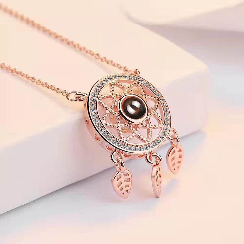 Dream Catcher Personalized Photo Projection Necklace