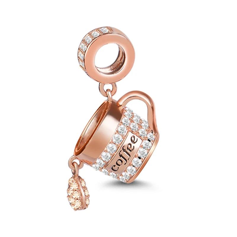 Coffee Cup Roségold – Charm