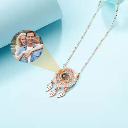 Dream Catcher Personalized Photo Projection Necklace