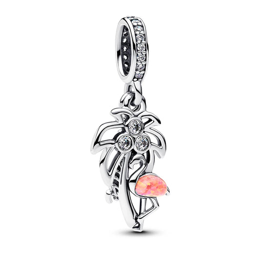 Flamingo unter Palmen - Charm