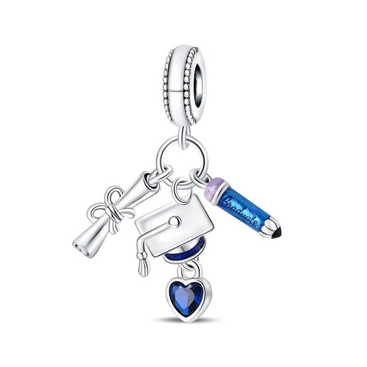 Schulabschluss mit Herz & Bleistift - Charm