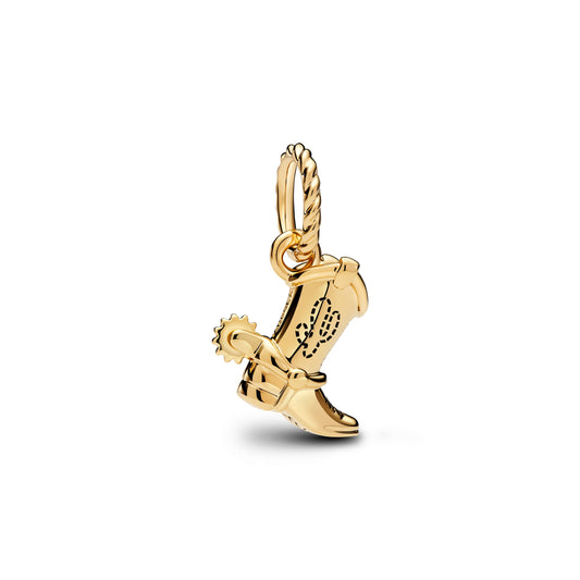 Goldener Cowboystiefel – Charm-Anhänger
