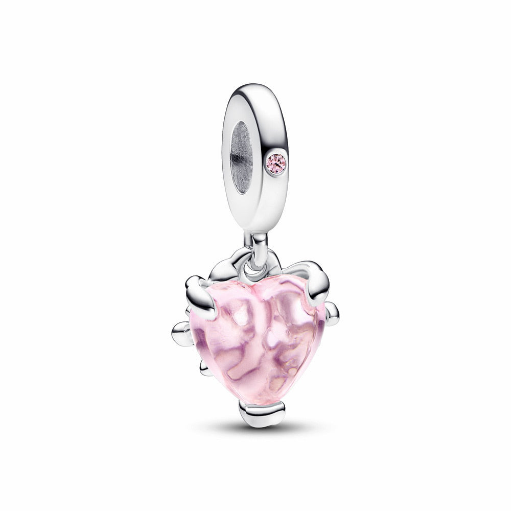 pinkes Herz - Charm-Anhänger