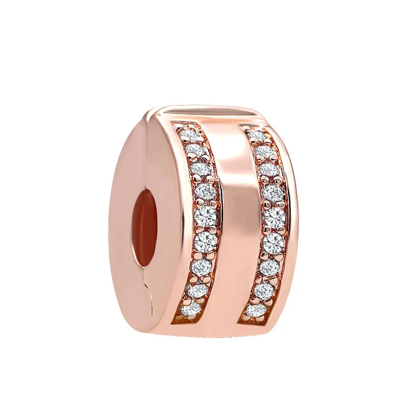 Zirkonia Clip Roségold – Charm